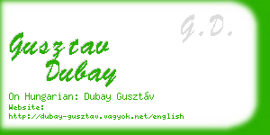 gusztav dubay business card
